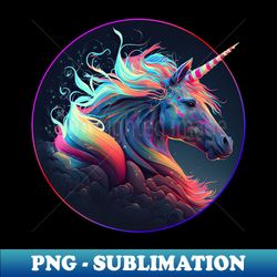Unicorn - Cosmic Clouds - PNG Transparent Digital Download File for Sublimation - Vibrant and Eye-Catching Typography