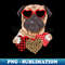 KK-22654_Pug Is My Valentine Leopard Plaid red Heart 5435.jpg