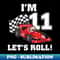 KP-15185_Im 11 Lets Roll Car 11th Birthday Boys Kids 11 Year Old 8101.jpg