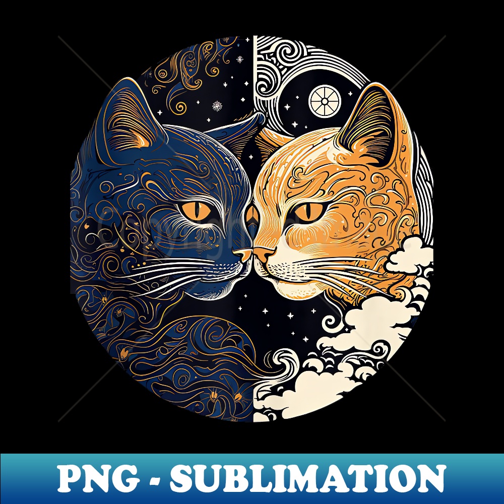 KT-4262_black and white cats cat cute kitty anime kawaii 0131.jpg