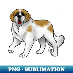 dog - saint bernard - brown and white - creative sublimation png download - unlock vibrant sublimation designs