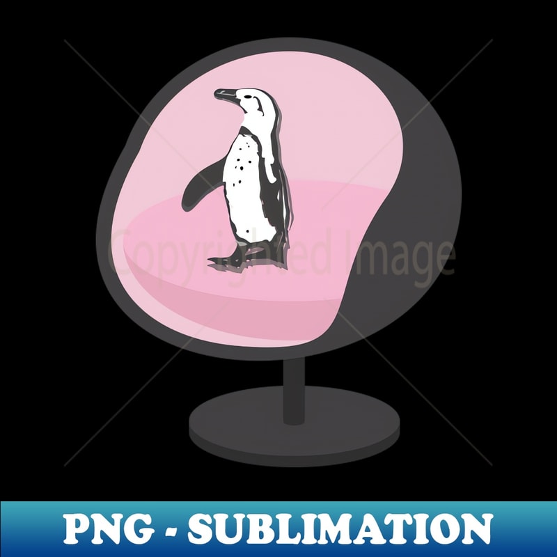 LJ-1193_African Penguin Sitting on a Pink Egg Chair 1327.jpg