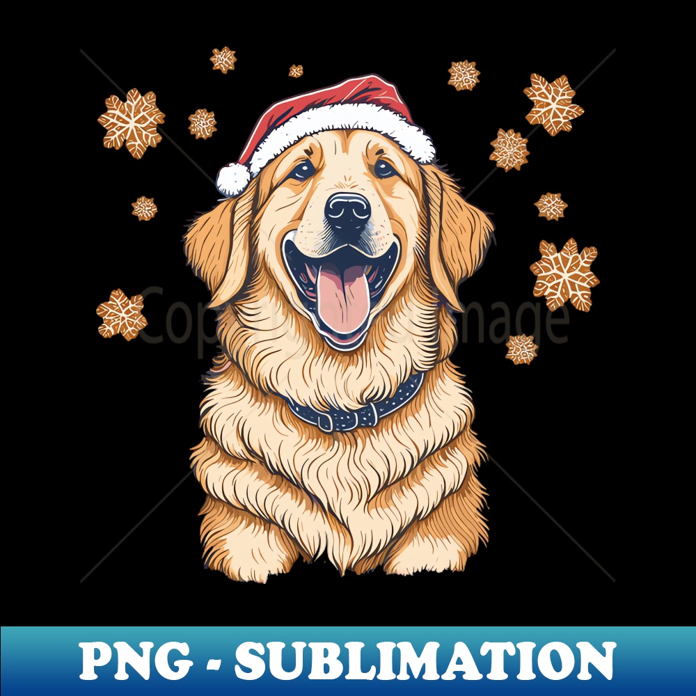 LJ-643_A Golden Retriever Wearing a Christmas Hat Golden Retriever Christmas 1042.jpg