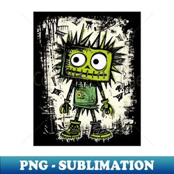 mystical green guardian of neo-expressionism - elegant sublimation png download - add a festive touch to every day