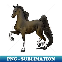 horse - american saddlebred - bay - high-resolution png sublimation file - spice up your sublimation projects