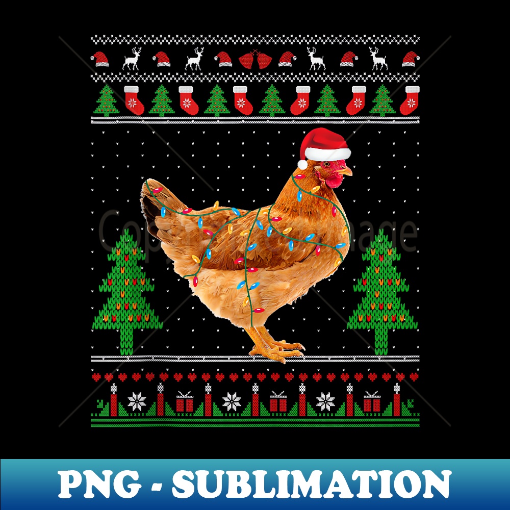 ML-6414_Christmas Lights Chicken Santa Hat Ugly er Hen Farmers 0069.jpg