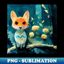 a cute fox - vintage sublimation png download - perfect for sublimation art