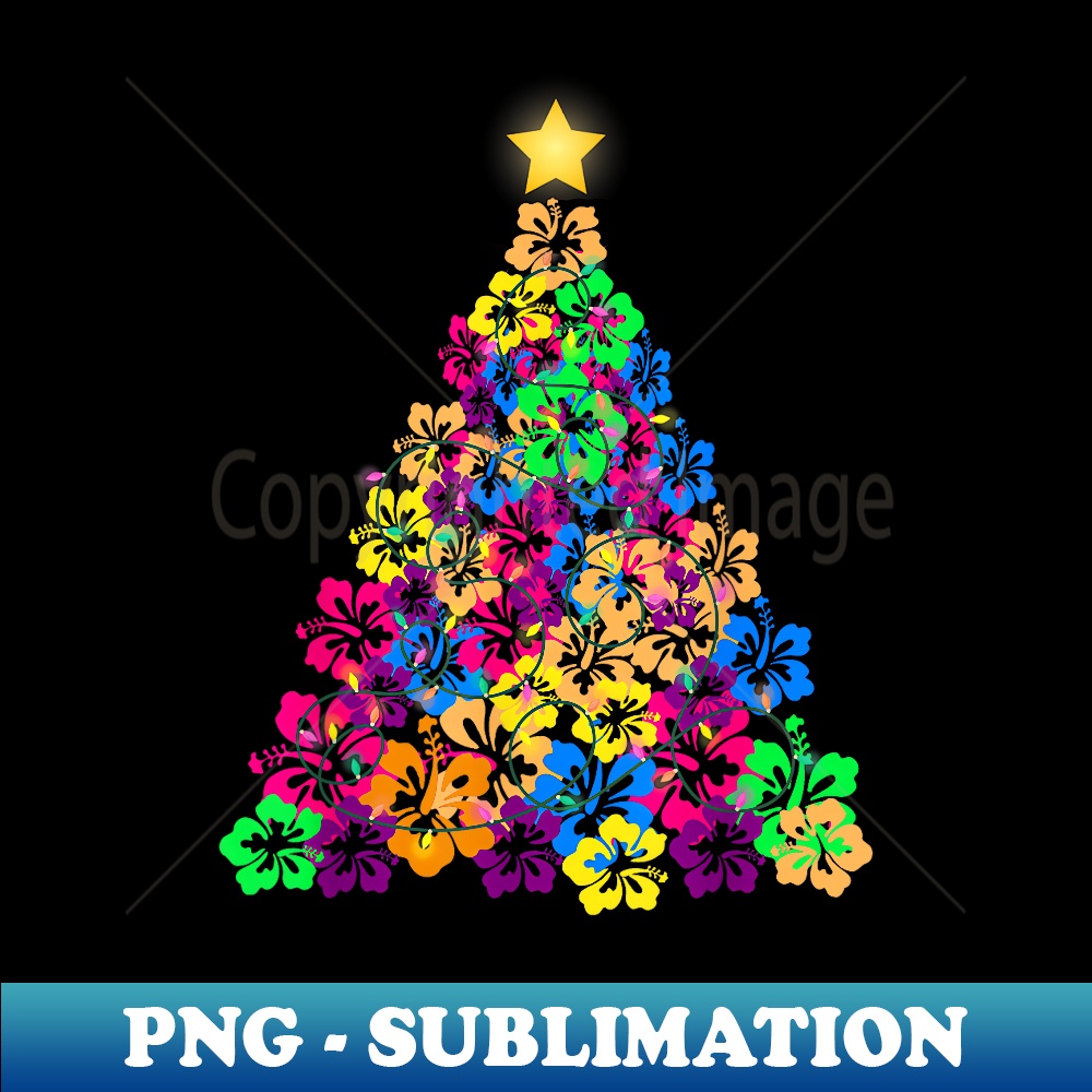 NC-005_ Christmas Hibiscus Flower Tree Hawaii Tropical xmas 0001.jpg