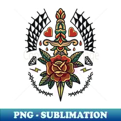 rose dagger tattoo - exclusive png sublimation download - defying the norms