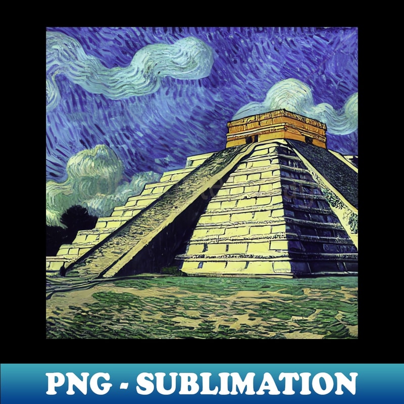 OT-6139_Chichen Itza painting Vincent van Gogh style 2084.jpg