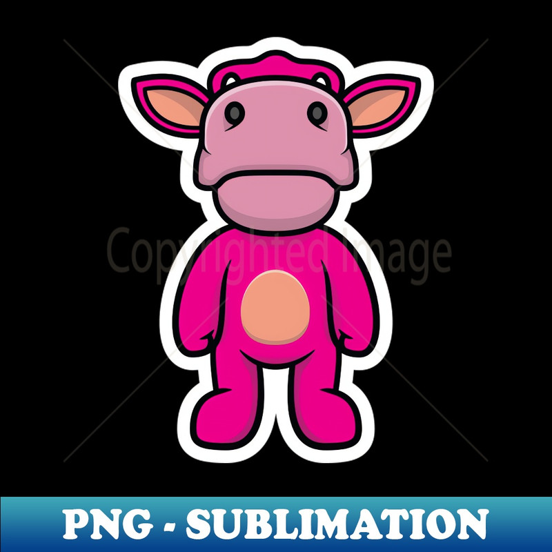 PH-10409_Farm Cow Standing on Ground Sticker vector illustration Animal nature icon concept Dairy farm product design element Dairy farm cow sticker logo design