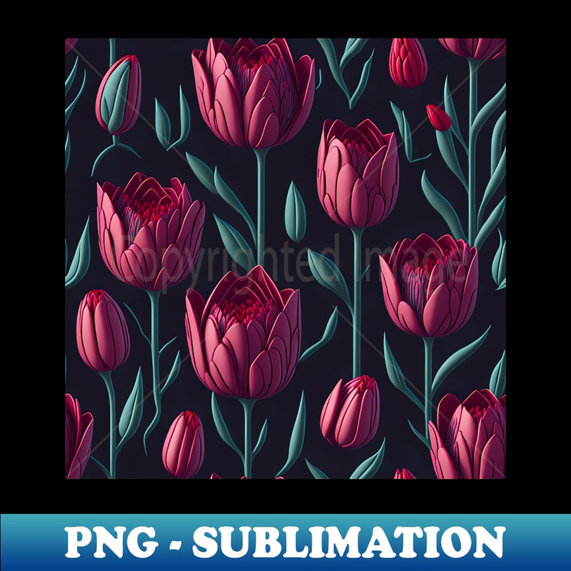 PQ-257_3D Red Tulip Flower Pattern 7516.jpg