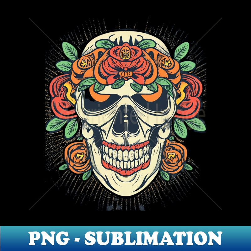 QD-25460_Skull with Orange Roses 3363.jpg