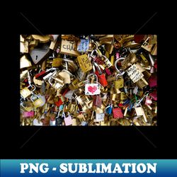 love locks in paris - premium png sublimation file - vibrant and eye-catching typography