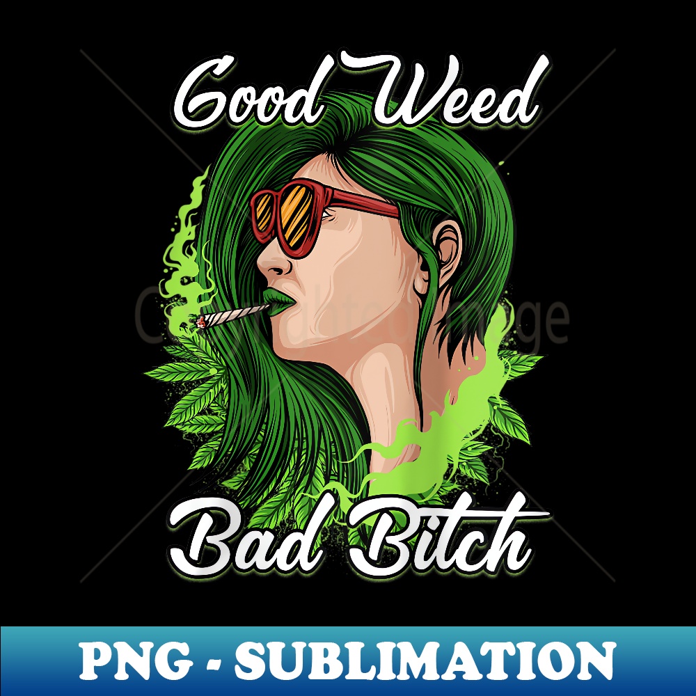QX-24046_s Funny Marijuana Stoner Good Weed Bad Bitch 420 Cannabis Raglan Baseball 0554.jpg