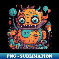 a colorful world of doodle monsters - special edition sublimation png file - spice up your sublimation projects