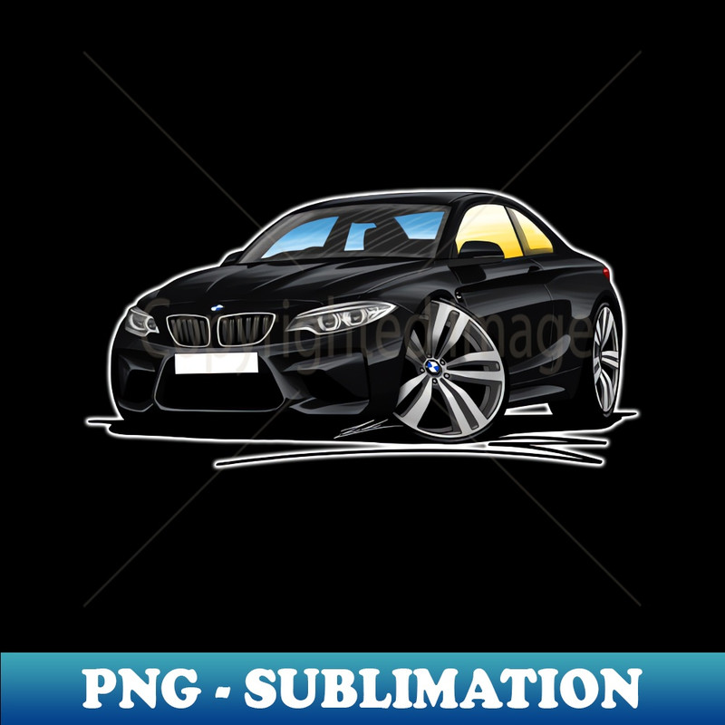 SE-4607_BMW M2 F87 Black Caricature Car Art 7298.jpg