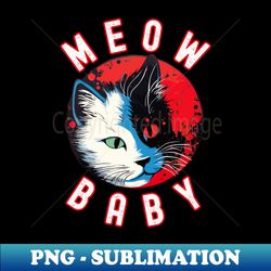 meow baby pop art cat - modern sublimation png file - spice up your sublimation projects