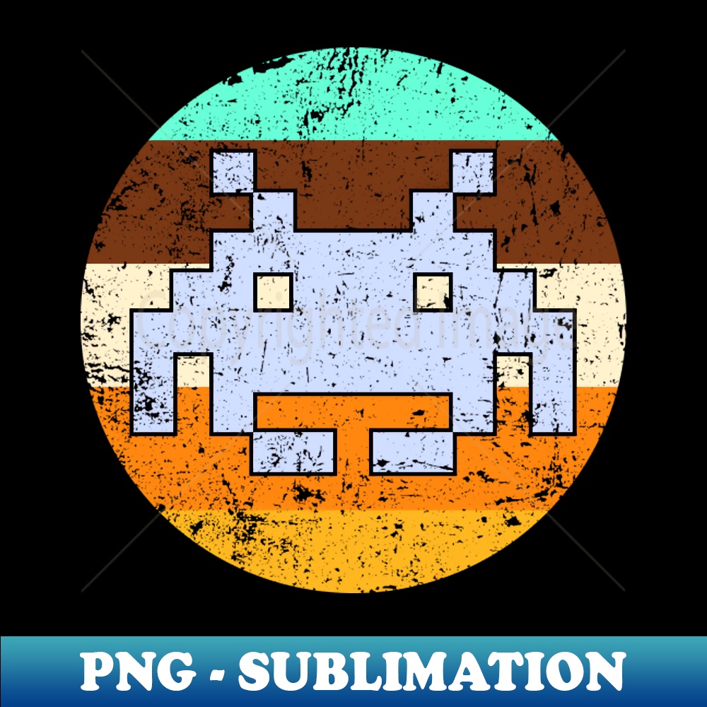 SY-114_1970s Video Game Space Alien Invader Distressed Aged 1794.jpg