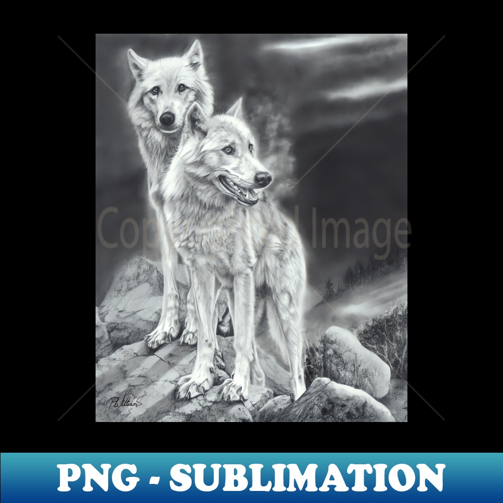 TD-19518_Moon Shadows - wolf cubs -pencil drawing 7256.jpg