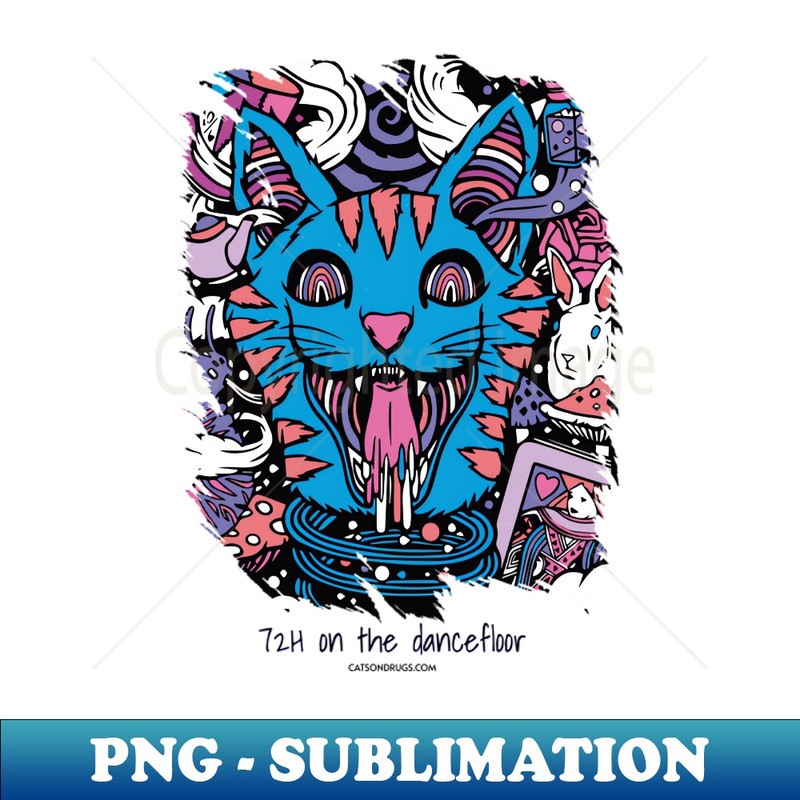 TS-366_72H on the dancefloor - Catsondrugscom - rave edm festival techno trippy music 90s rave psychedelic party trance rave music rave krispies rave flyer 2141