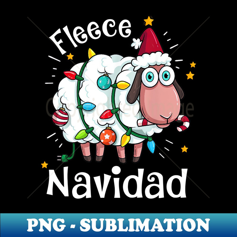 UB-10787_Fleece Navidad Xmas Lights Funny Sheep Santa Hat Christmas 0150.jpg