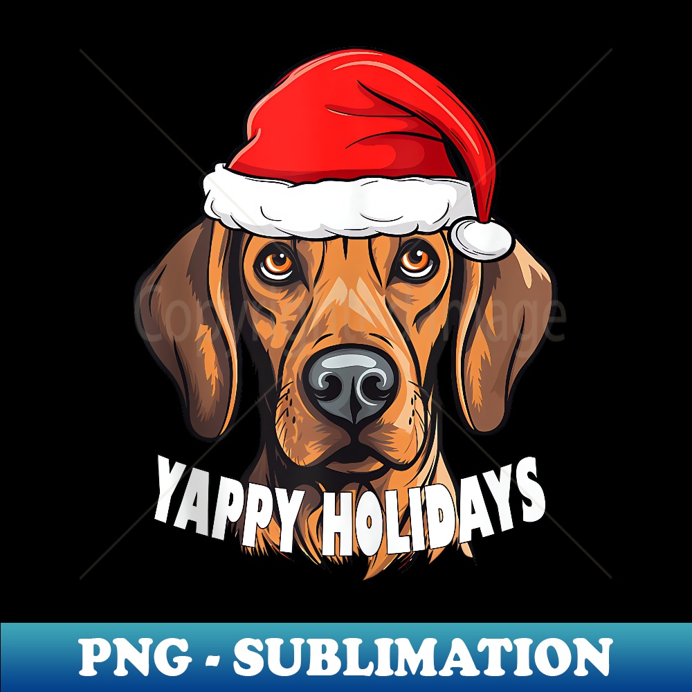 UC-22158_Plott Hound Christmas Yappy Holidays Funny Dog Santa Hat 0375.jpg