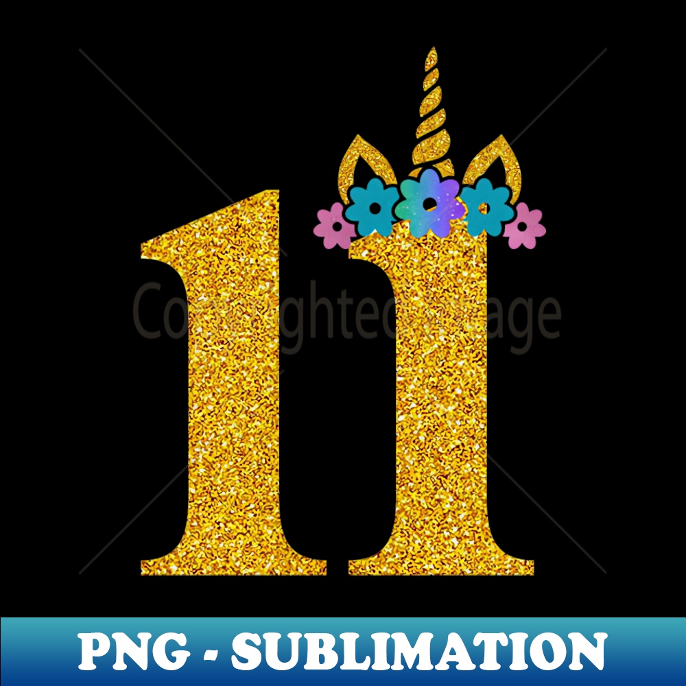 UI-16944_Kids Number 11 Year Old Unicorn 11th Birthday Girls 2692.jpg