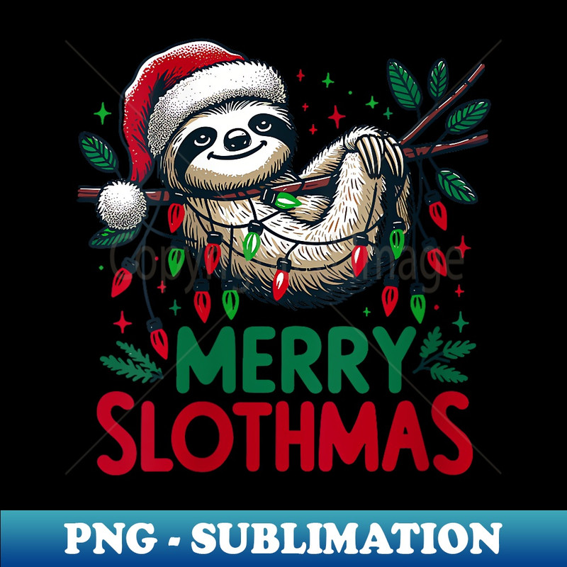 UP-19052_Merry Slothmas - Cute Sloth Festive Christmas Hat Lazy Humor 0309.jpg
