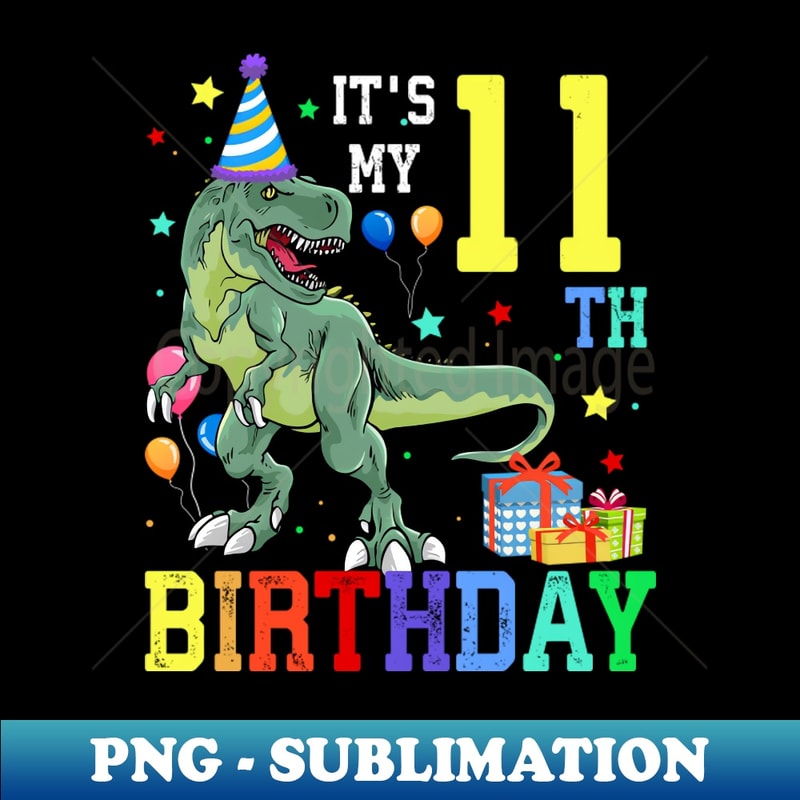UY-16848_Kids 11 Rex 11th Birthday Shirt Third Dinosaur 11 Year Old 6657.jpg