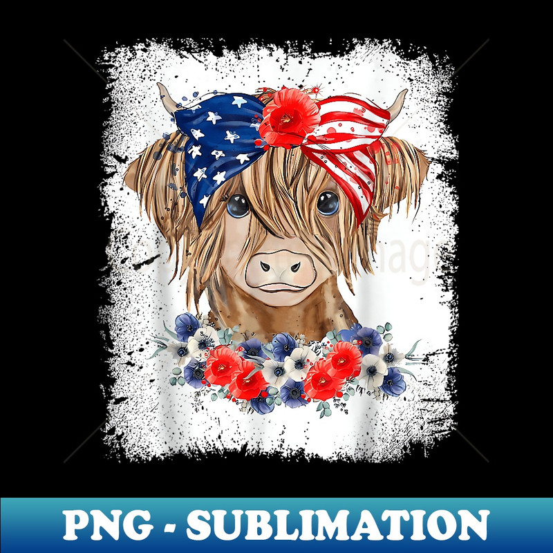 UY-4436_Bleached 4th Of July Long Haired Calf USA Patriotic Cow 0007.jpg