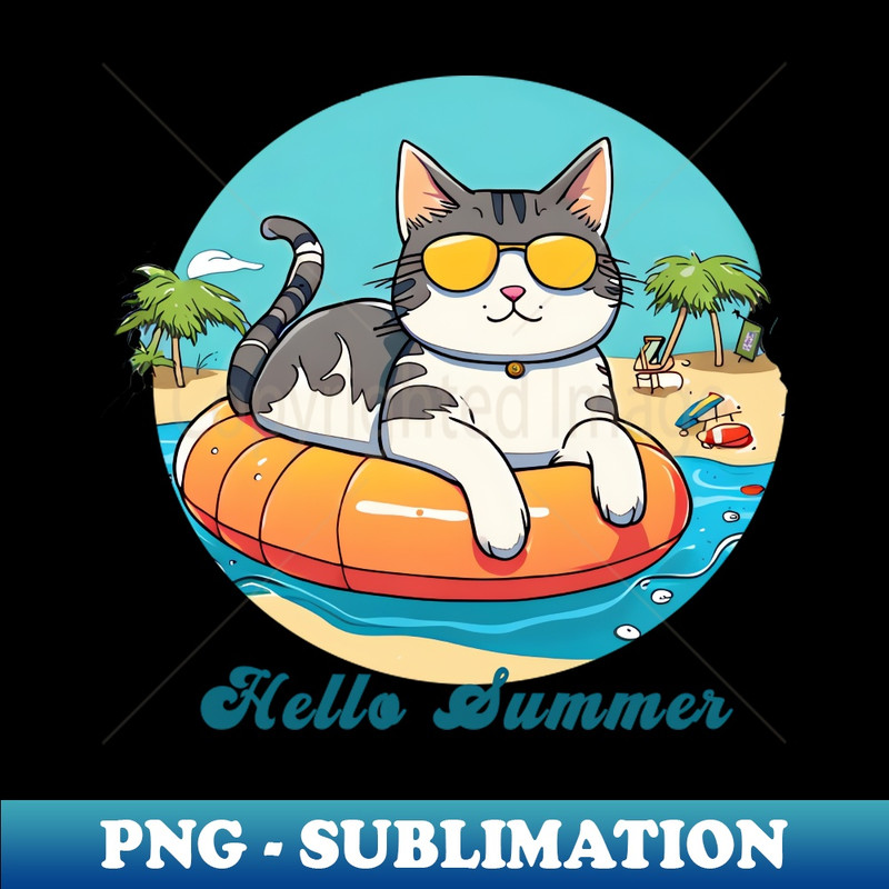 VE-16695_Kawaii Cat enjoys Summer Time 3181.jpg