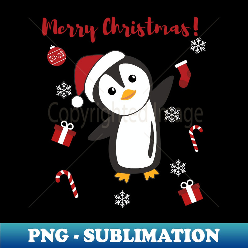 VG-21771_Penguin Christmas Santa Clauses Santas Hat Penguins  0406.jpg