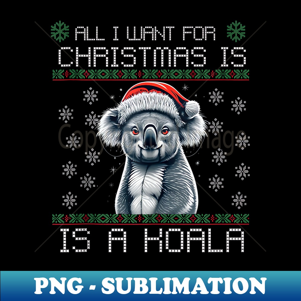 VQ-11667_Funny Santa Hat All I Want For Christmas Is A Koala  0207.jpg
