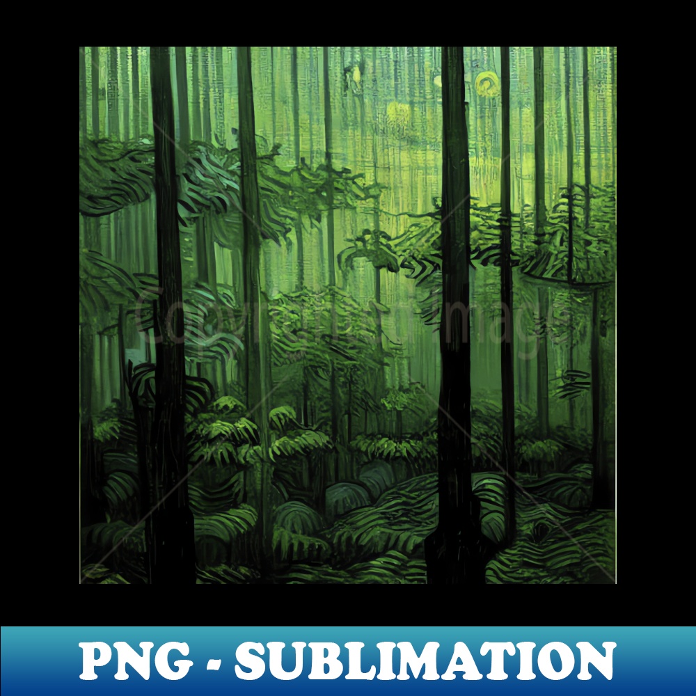 WT-1651_Amazon Rainforest painting Vincent van Gogh style oil on canvas 1116.jpg