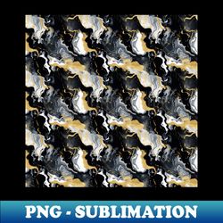black and gold liquid marble texture - elegant sublimation png download - perfect for creative projects