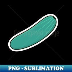 green cucumber vegetable sticker vector illustration food nature icon concept healthy fresh vegetable food cucumber sticker design icon logo - elegant sublimation png download - enhance your apparel with stunning detail