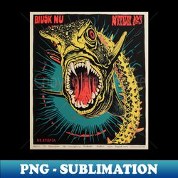 retro sci-fi horror movie poster - sublimation-ready png file - fashionable and fearless