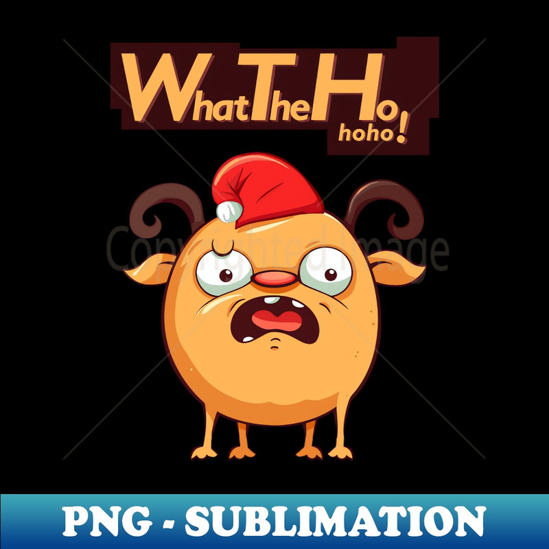 YK-6409_Christmas Joke - WTH Ugly Rudolph the Red Nosed Reindeer with Santa Claus Hat 8711.jpg