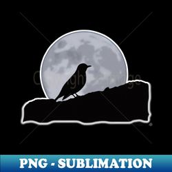 crow full moon - sublimation-ready png file - revolutionize your designs