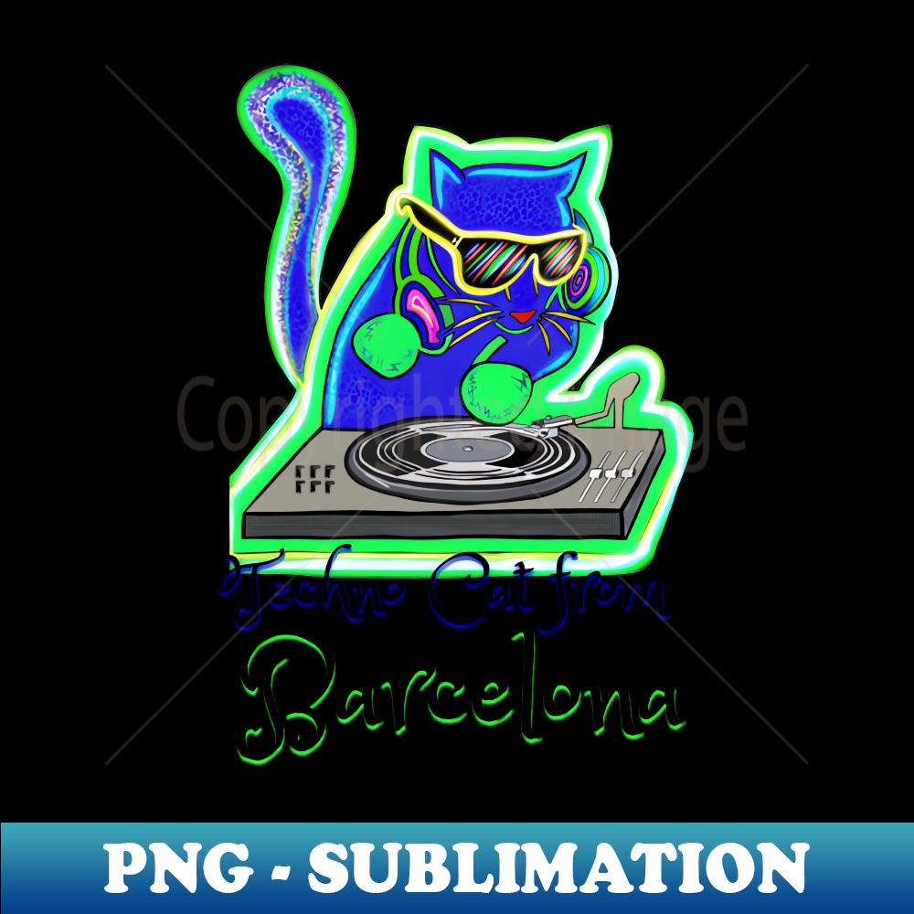 YX-27220_Techno Cat from Barcelona - Catsondrugscom Techno Party Ibiza Rave Dance Underground Festival Spring Break  Berlin Good Vibes Trance Dance technofashio
