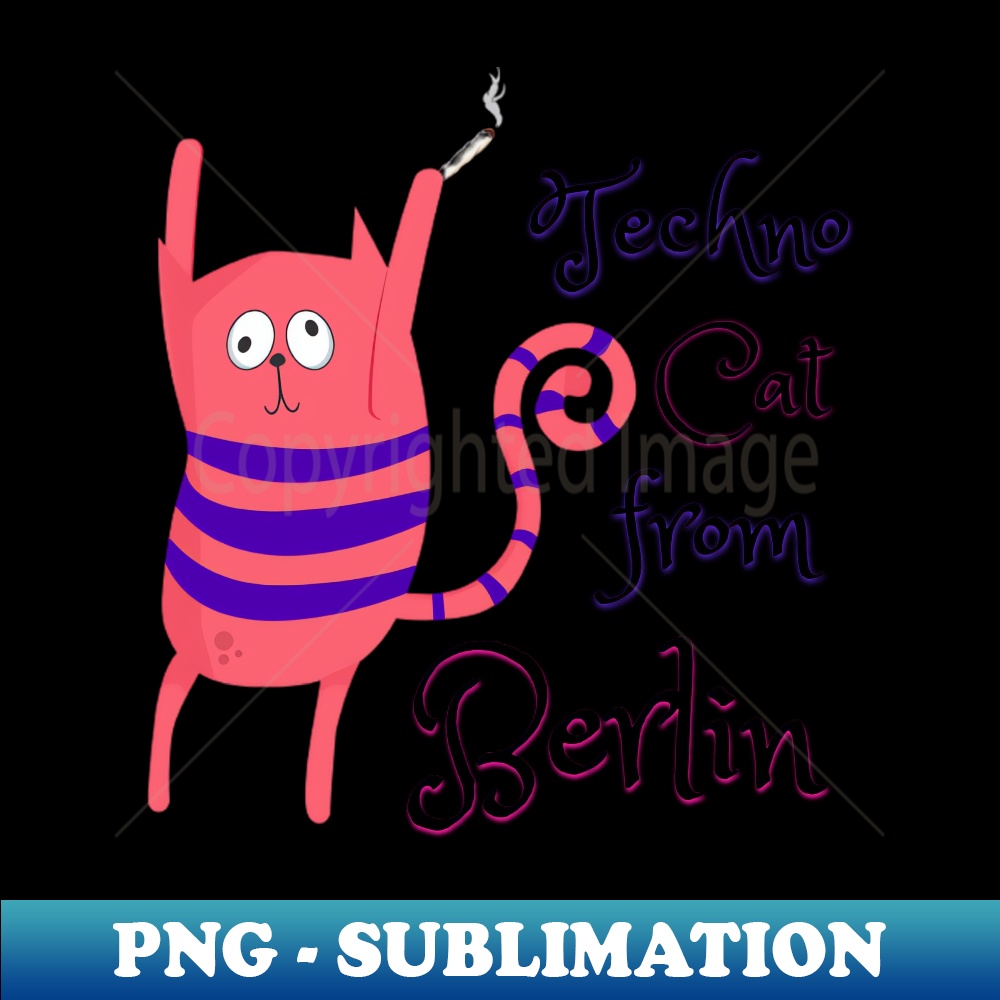 ZM-27224_Techno cat from Berlin Catsondrugscom - Techno Party Ibiza Rave Dance Underground Festival Spring Break  Berlin Good Vibes Trance Dance technofashion t
