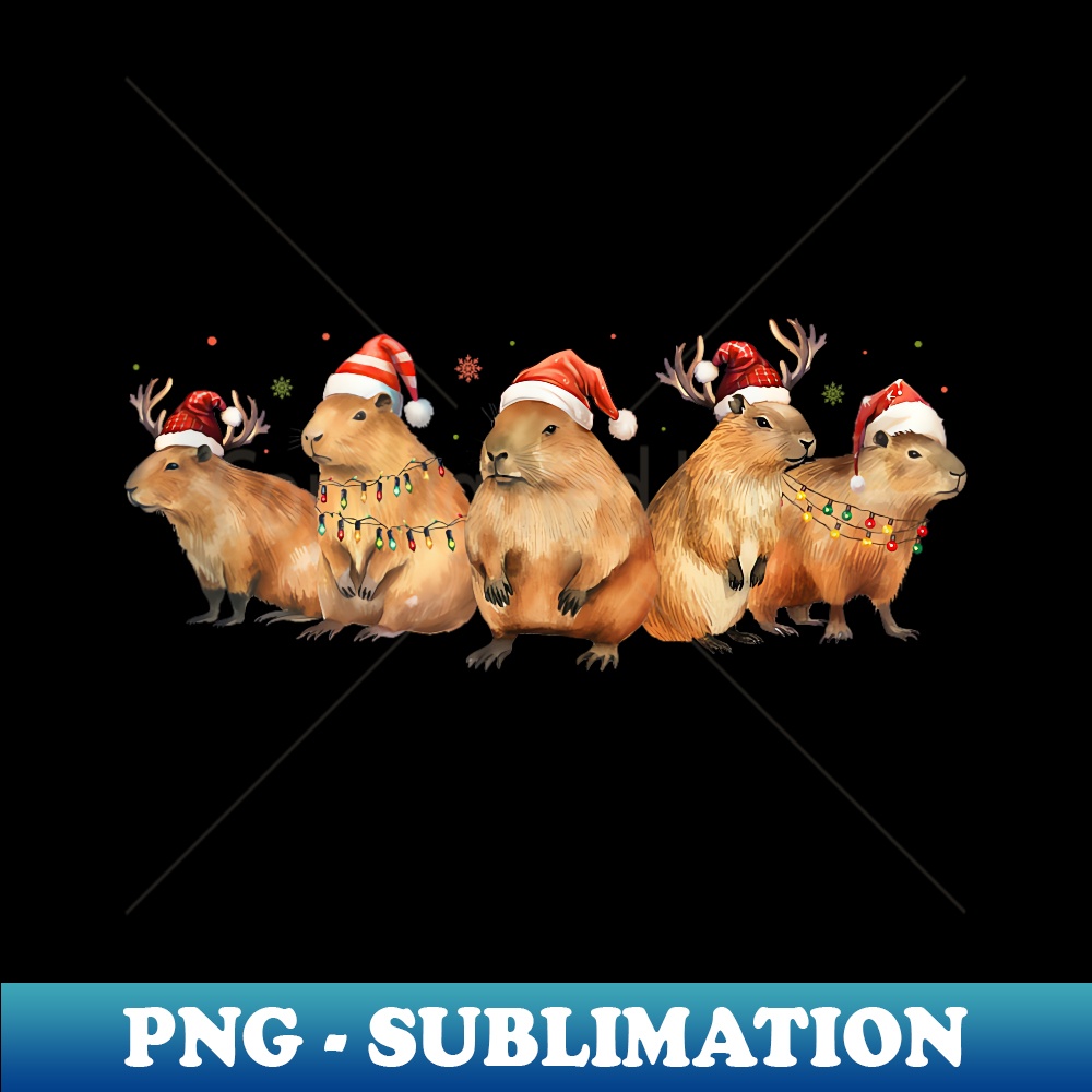 ZM-5561_Capybara Christmas Santa Cute Funny Rodent Cappy Holidays  0044.jpg
