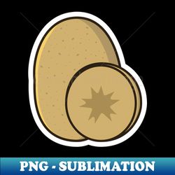 potato with potato slice vegetable vector illustration food nature icon concept garden fresh vegetable food potato logo design - high-quality png sublimation download - perfect for creative projects