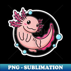Cute Pink Axolotl Kawaii Axolotls - Premium PNG Sublimation File - Capture Imagination with Every Detail