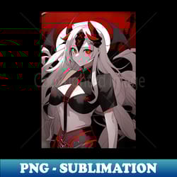 otaku anime demon girl japanese aesthetic waifu kawaii - modern sublimation png file - transform your sublimation creations