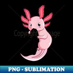 Cute Pink Axolotl Kawaii Axolotls - Decorative Sublimation PNG File - Bring Your Designs to Life