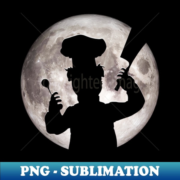 Chef Cooking Moon - PNG Transparent Digital Download File fo | Inspire ...