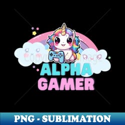 alpha gamer - decorative sublimation png file - perfect for personalization
