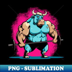 Bodybuilder Bull - Aesthetic Sublimation Digital File - Unleash Your Creativity